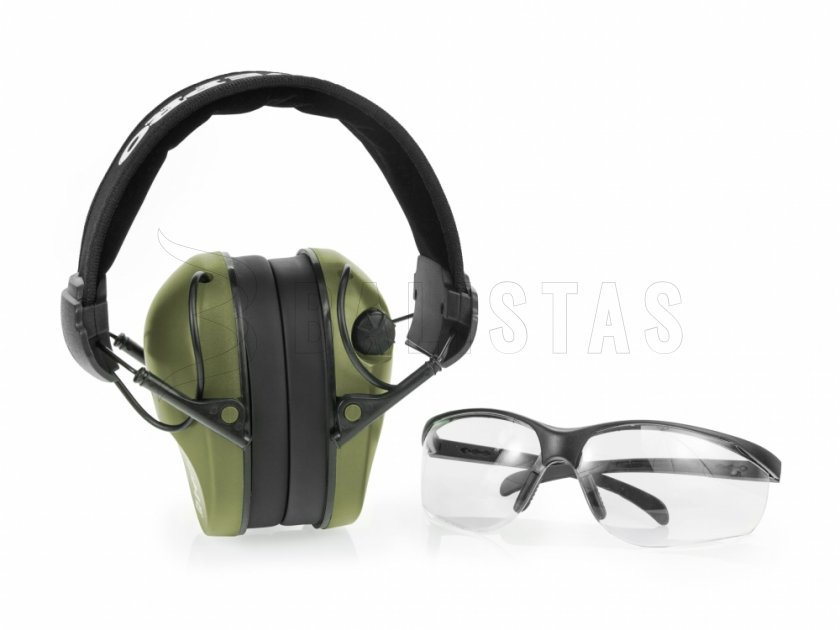 RealHunter Active Pro Green Earmuffs + Glasses