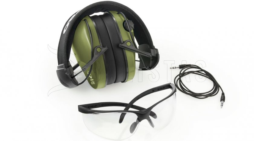 RealHunter Active Pro Green Earmuffs + Glasses