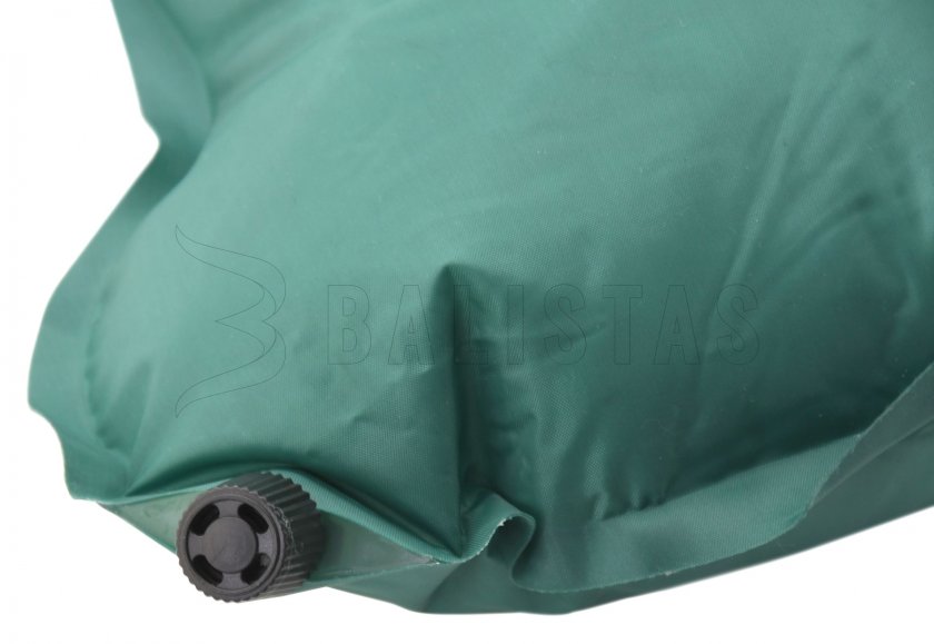 Self-inflating pillow Bone green