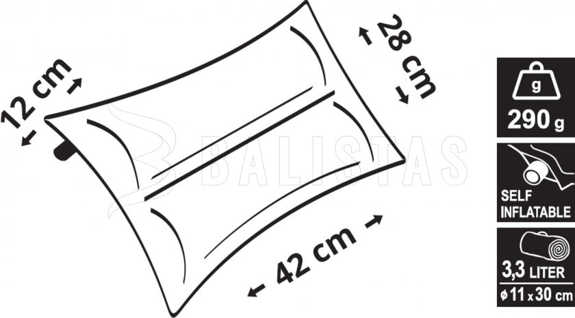 Self-inflating pillow Twin blue