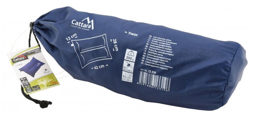 Self-inflating pillow Twin blue