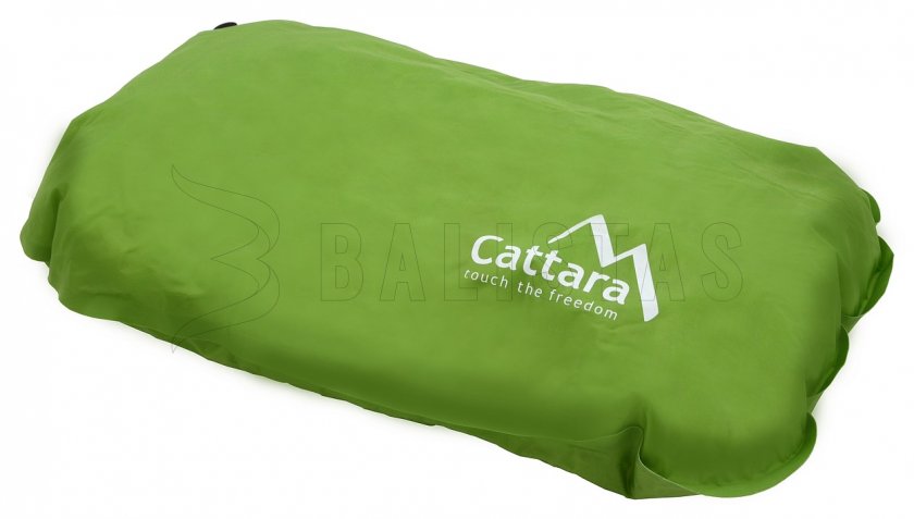 Self-inflating pillow green