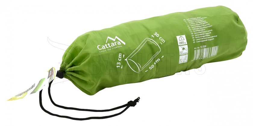 Self-inflating pillow green