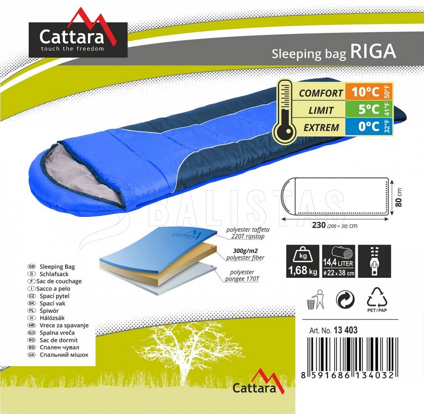 Blanket sleeping bag Riga 210cm
