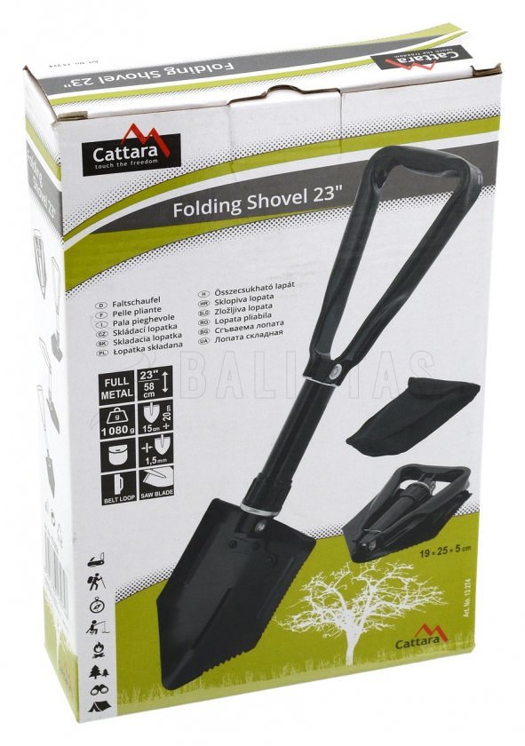 Folding metal shovel 58 cm