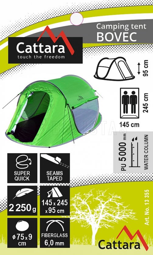 Tent BOVEC for 2 persons 245x145x95 cm