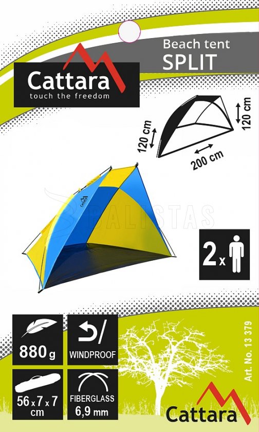 Beach tent SPLIT 200x120x120 cm