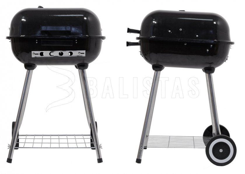 Charcoal grill rectangular Trapani 46 cm