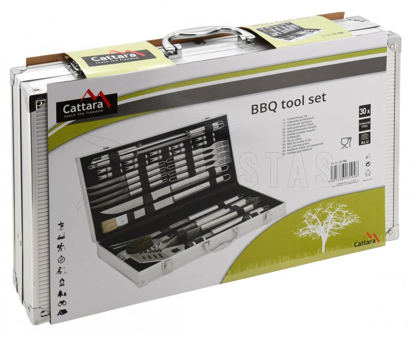 Grilling tools set 30 pcs ALU case