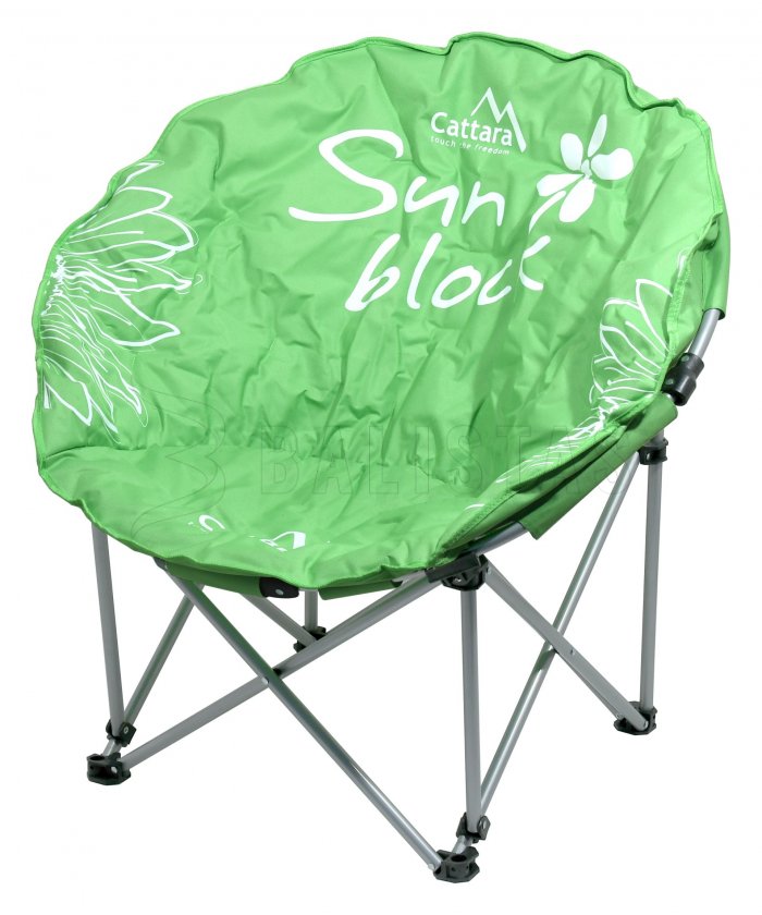 Folding Camping Chair Flowers green