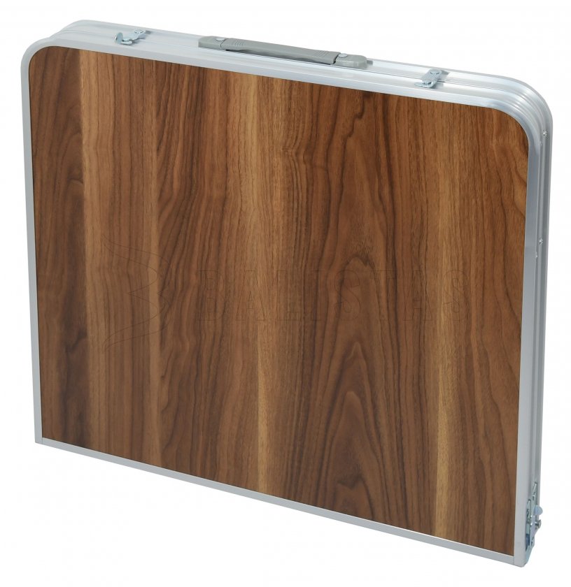 Folding camping table Double telescopic brown