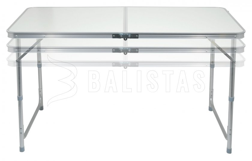 Camping table Double telescopic grey + 4x chairs