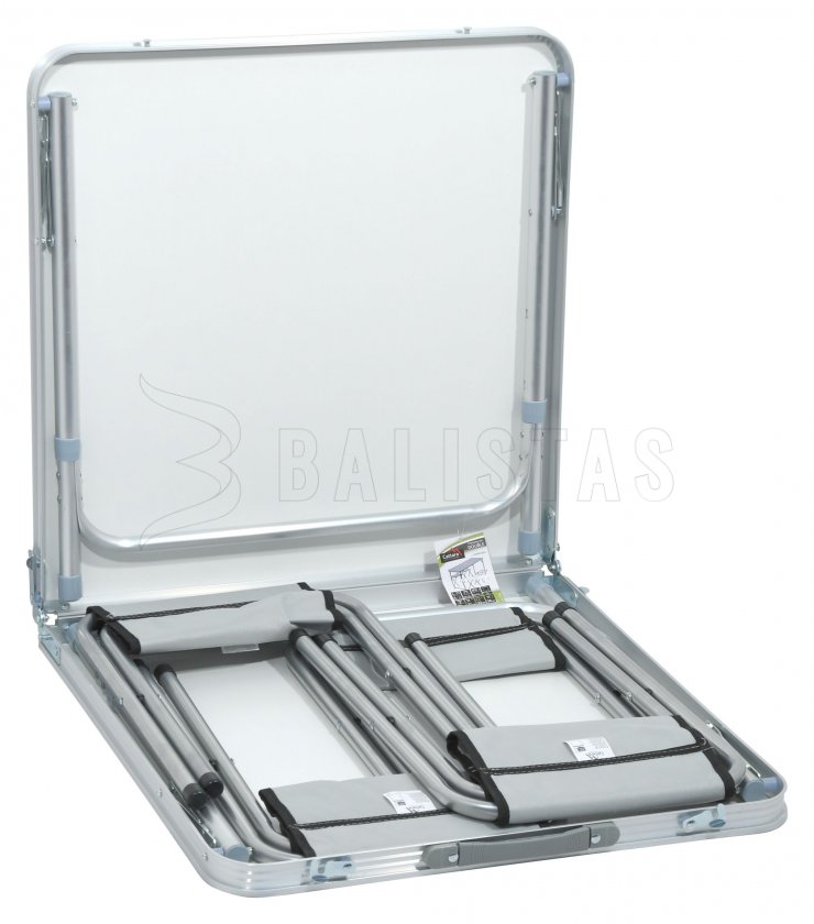 Camping table Double telescopic grey + 4x chairs