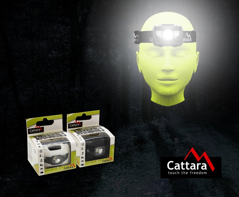 Headlamp LED 80 lm black-white