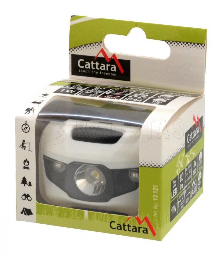 Headlamp LED 80 lm black-white