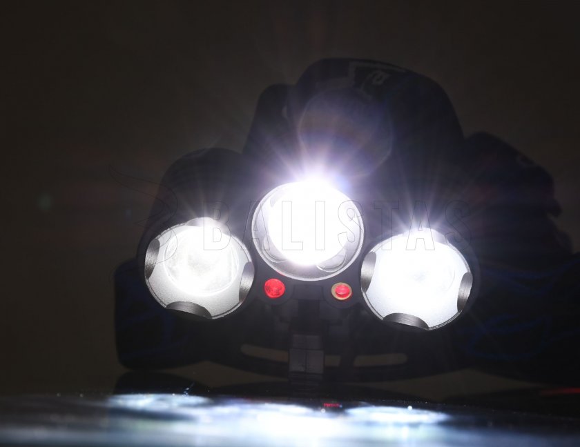 Headlamp LED 400lm (1x XM-L+2x XP-E)
