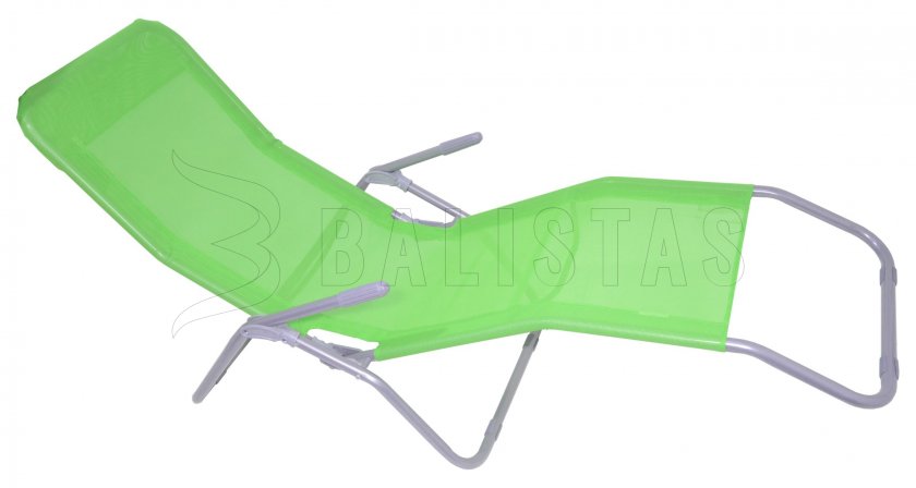 Folding camping deckchair Palermo green