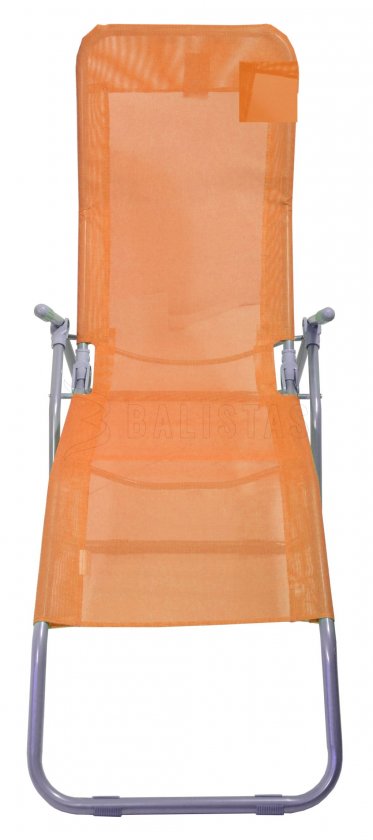 Folding camping deckchair Palermo orange