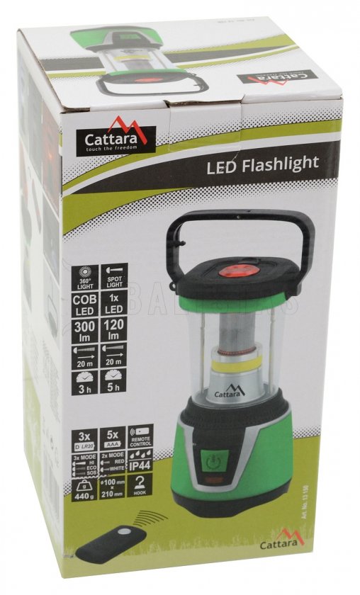 LED Flashlight 300 lm Camping Remote Control