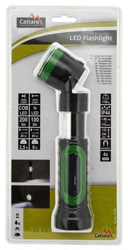 LED flashlight 100/200 lm Camping retractable