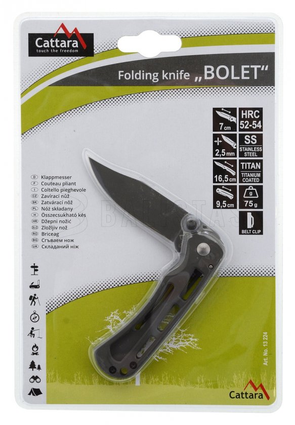 Closing knife BOLET with safety lock 16,5 cm