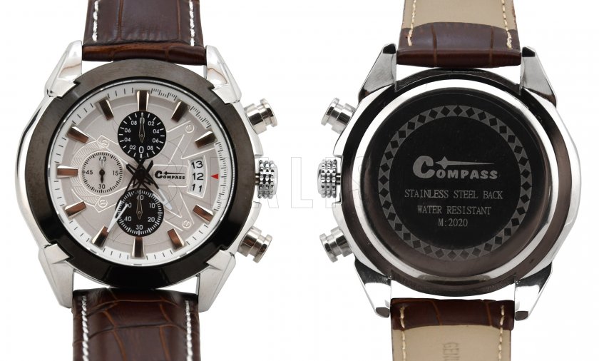 Chrono White Compass watch