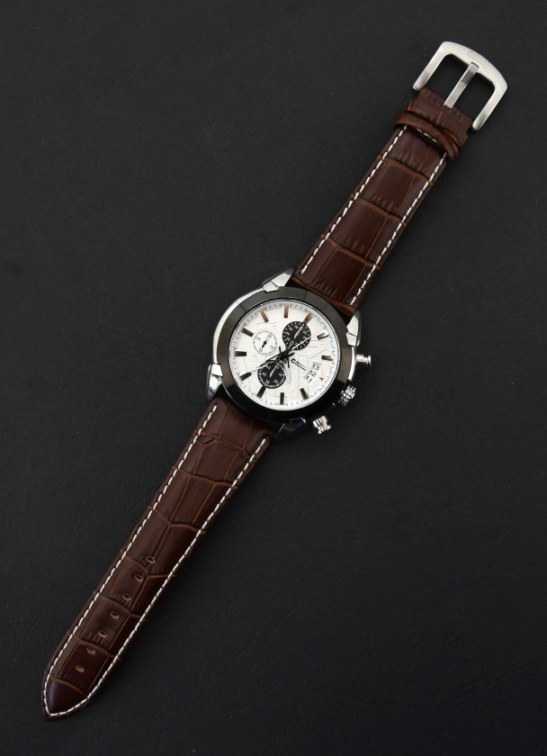 Chrono White Compass watch