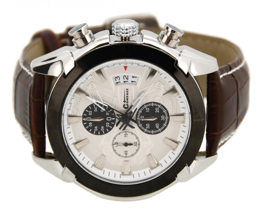 Chrono White Compass watch