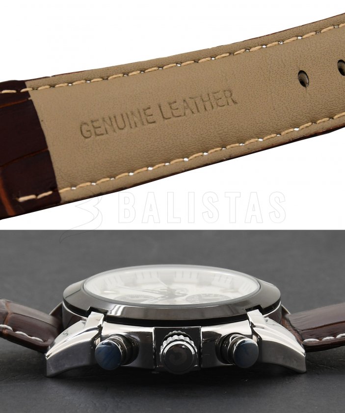 Chrono White Compass watch