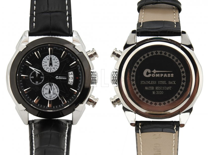 Chrono Black Compass watch