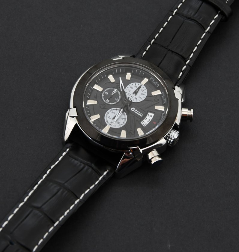 Chrono Black Compass watch