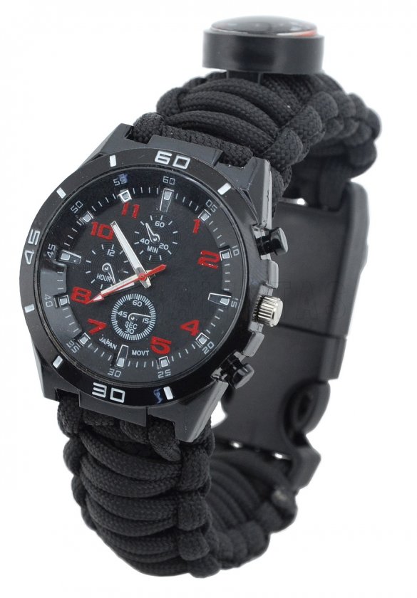 Outdoor watch with thermometer