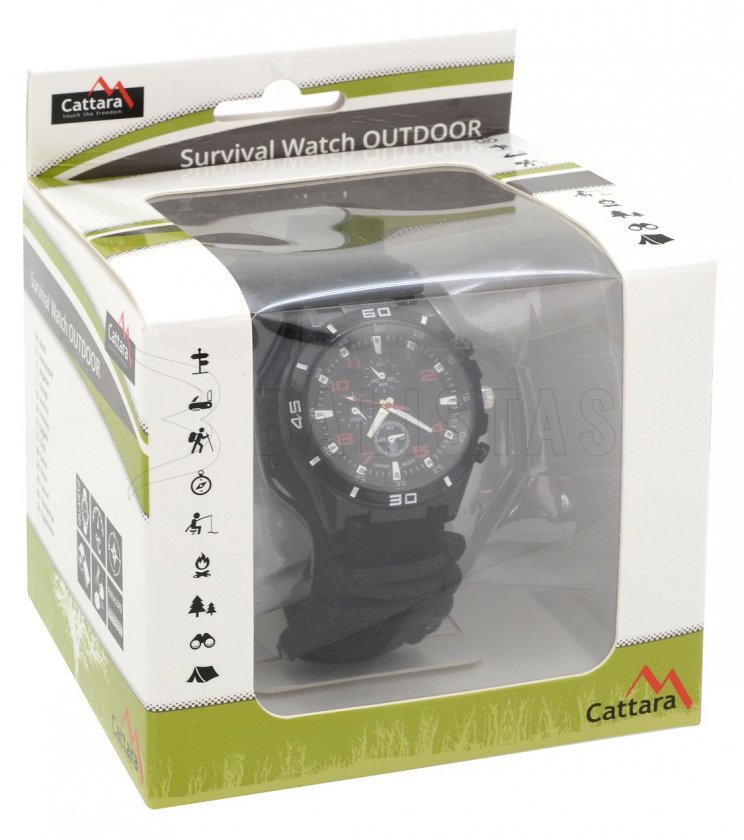 Outdoor watch with thermometer