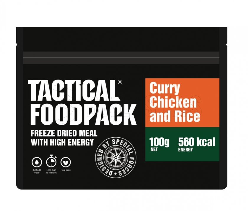 Dehydrated food - chicken curry with rice Tactical Foodpack