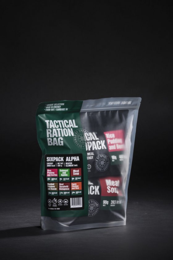 6x MRE Dehydrated Food Set - Tactical Six Pack Alpha Tactical Foodpack