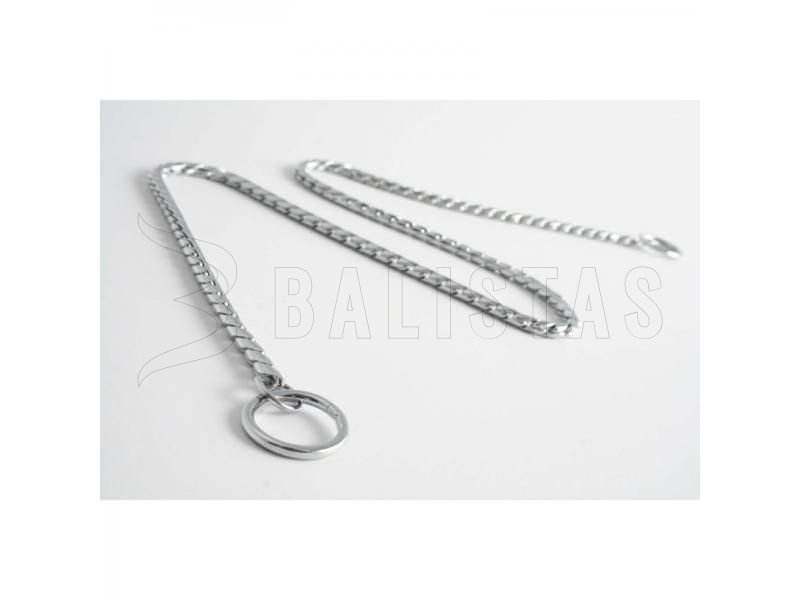 Chain collar DeLuxe silver, 75 cm