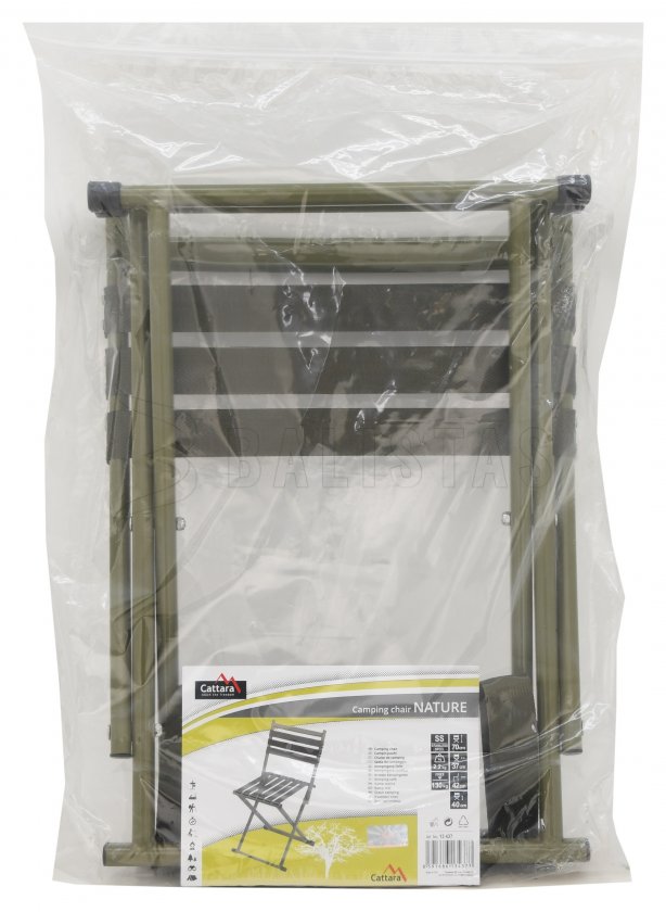 Folding camping chair Cattara NATURE with backrest