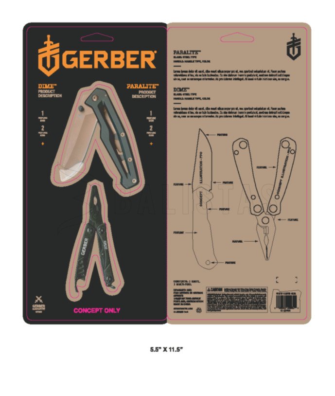 Set Gerber Dime Black + Paralite Rose