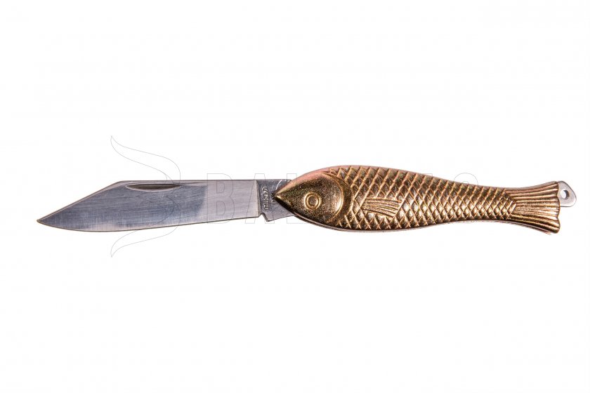 Mikov Fishlet Folding Knife with Golden Handle