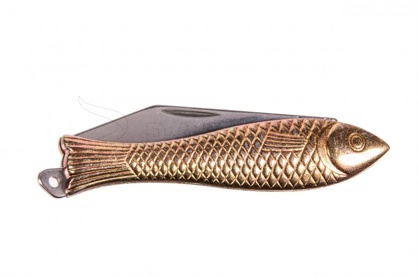Mikov Fishlet Folding Knife with Golden Handle