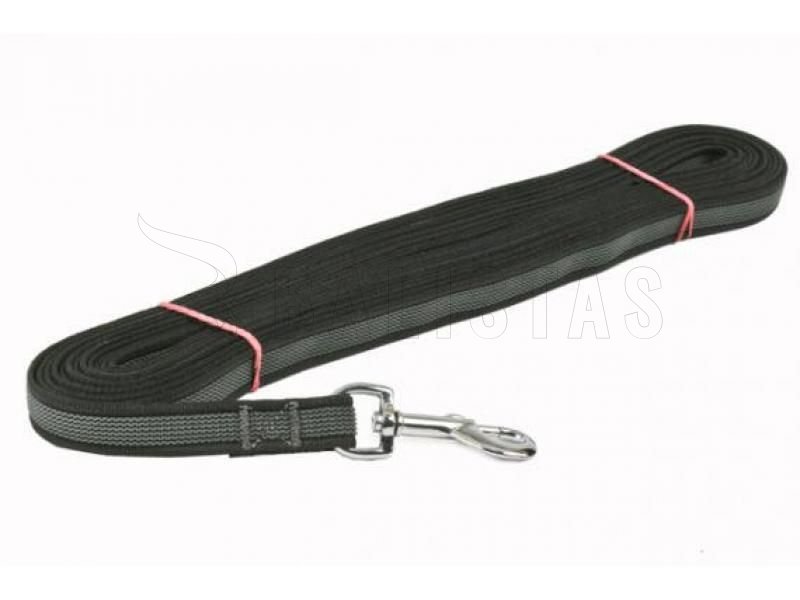 Tracking rope Dogtrace silver buckle 20mm,10m black