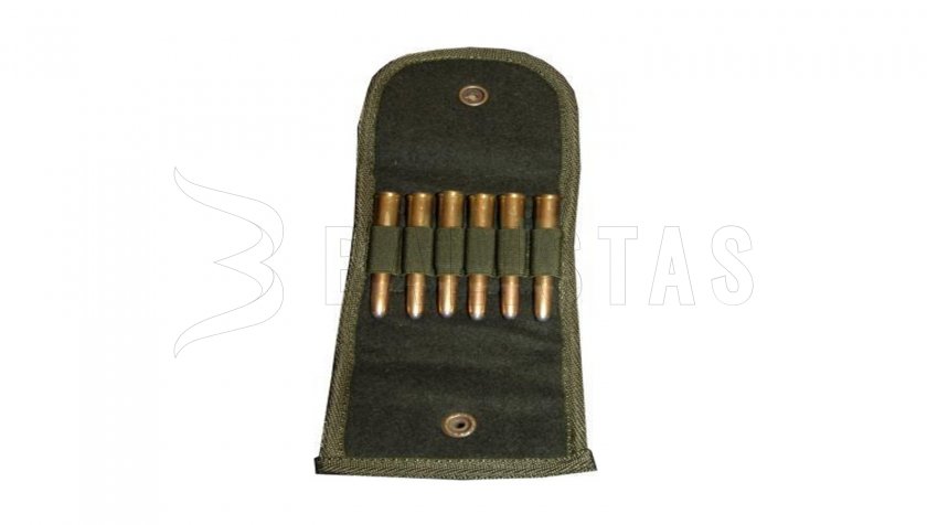 Zubíček loden cartridge pouch for 6 rifle rounds