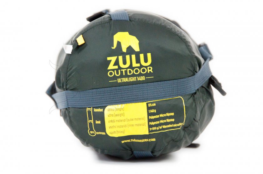Sleeping bag Zulu Ultralight 1400 185cm black
