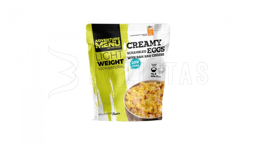 Creamy scrambled eggs with ham and cheese Adventure Menu Lightweight