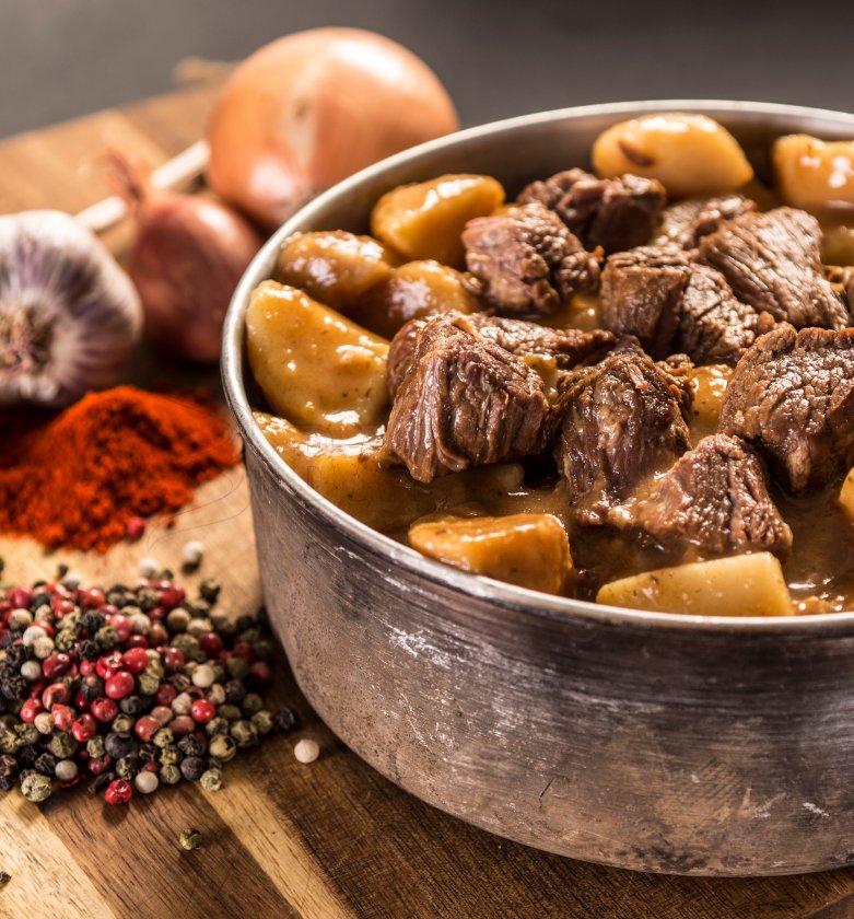 Beef goulash with potatoes Adventure Menu