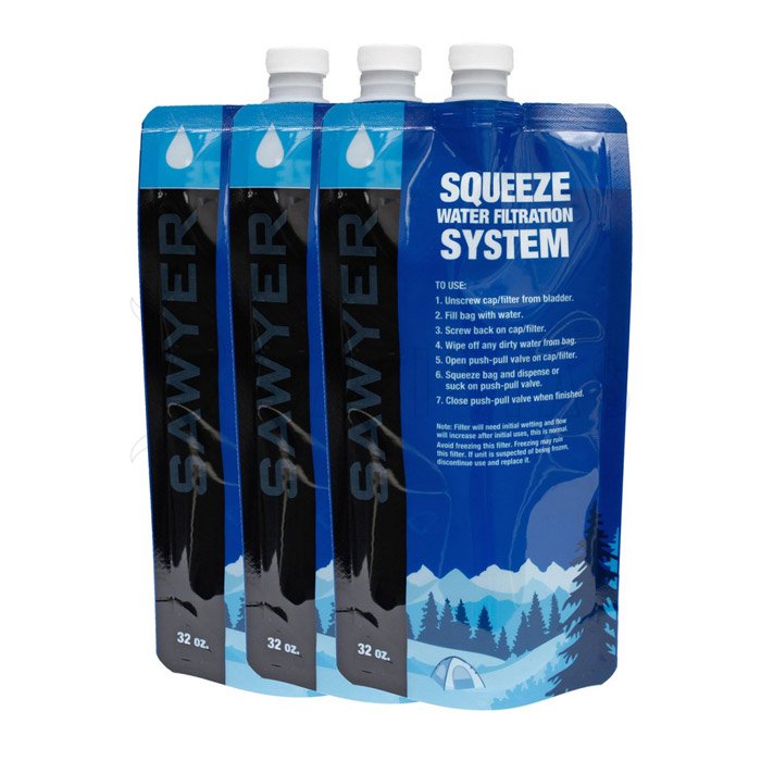 Sawyer 0,5l collapsible bottle - set of 3