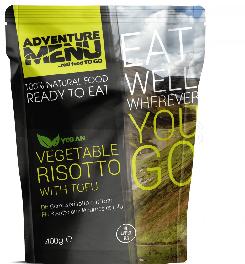 Vegetable risotto with tofu Adventure Menu