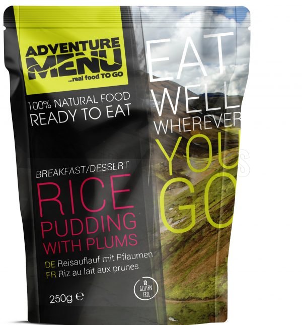 Rice pudding with plums Adventure Menu