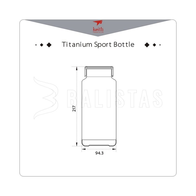 Titanium Keith Sport Bottle 1200ml