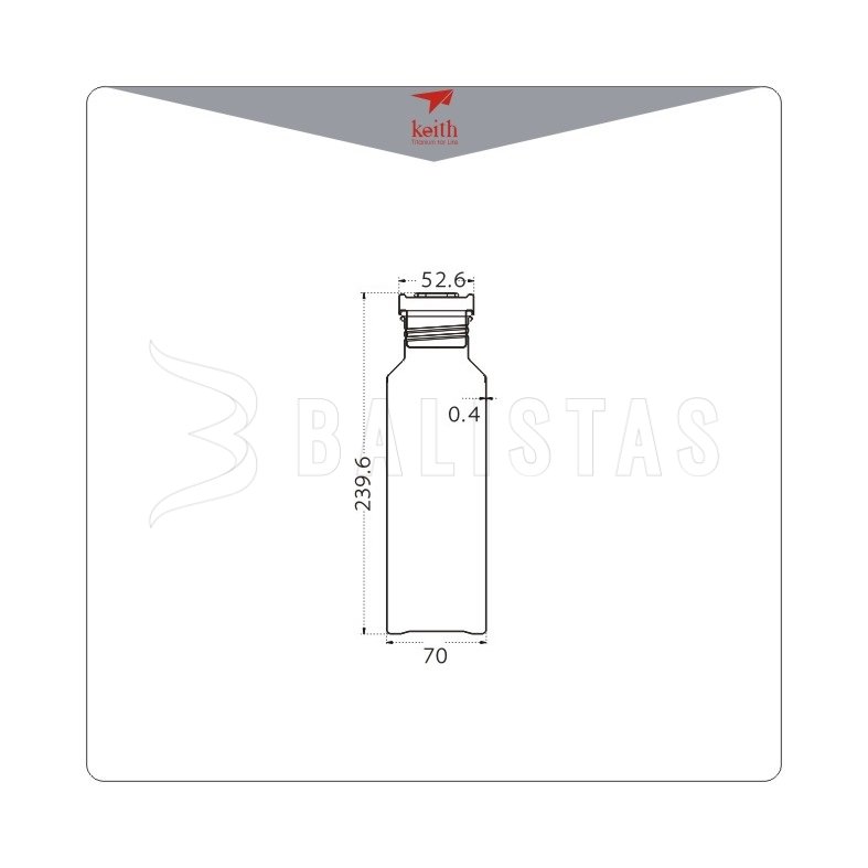 Titanium Keith Sport Bottle 700ml